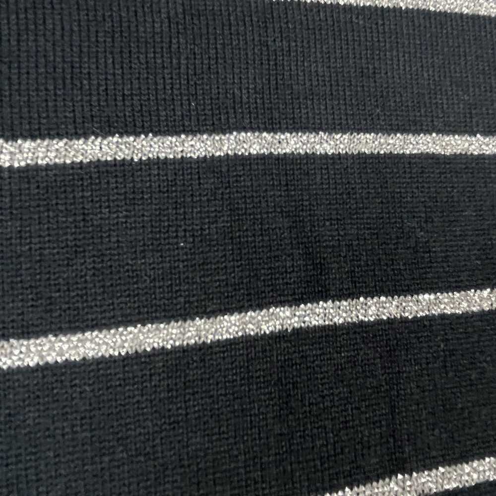 Halogen x Atlantic-Pacific Embellished Stripe Sweater Black Pearl Rhinestone - Picture 11 of 13